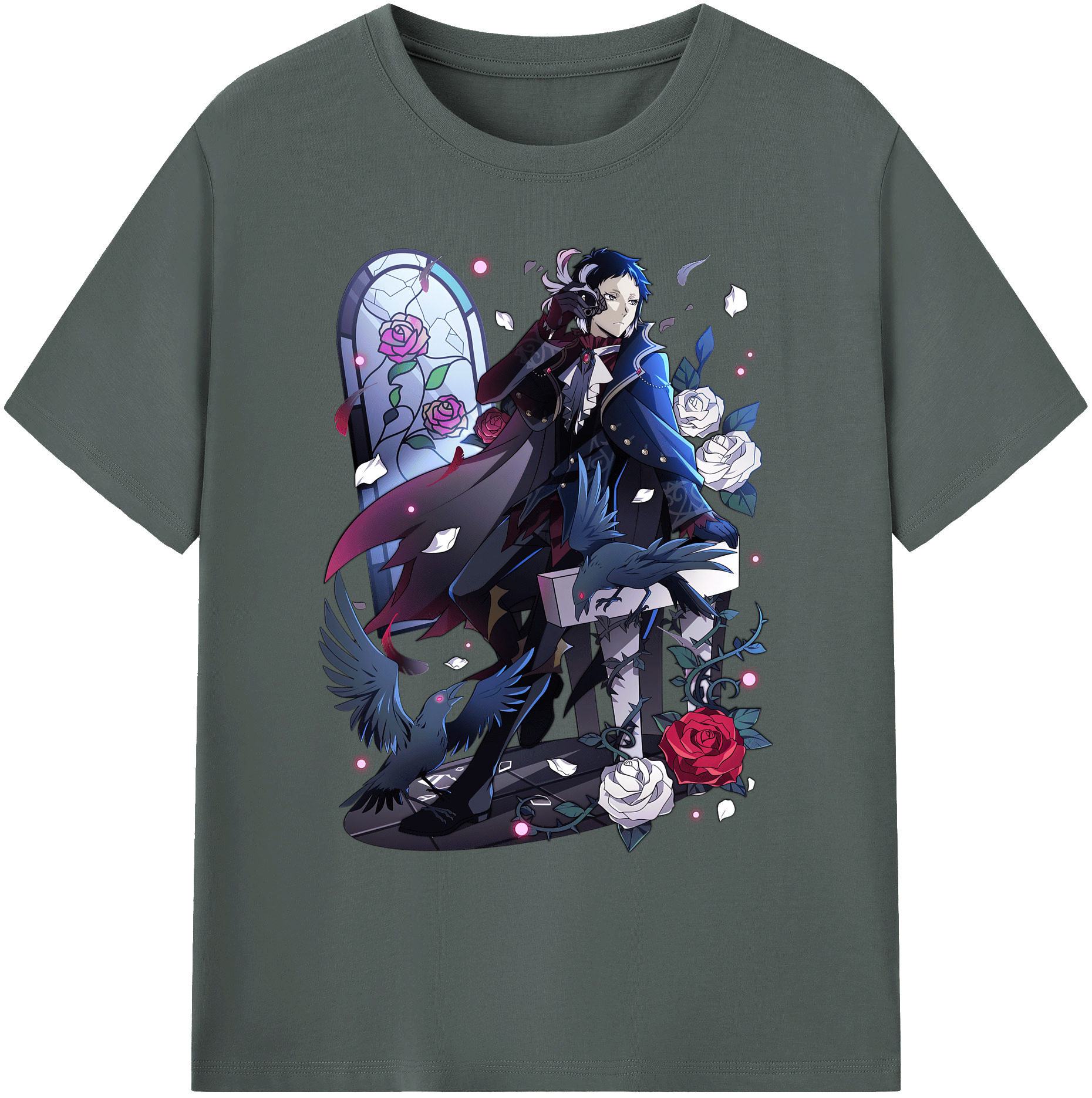 （画像用） 文豪ストレイドッグス Bungo Stray Dogs 綿100％ メンズ半袖Tシャツ｜肌触りやわらか＆通気性